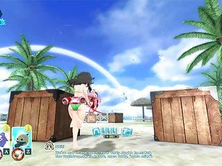 Die geile Schlampe mit den fetten Titten beim heissen Sex am Strand - Hentai Porno