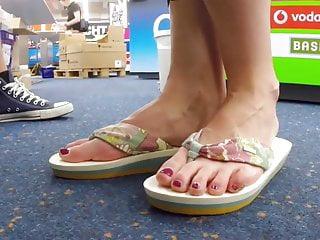 Solo an nackte füsse in voyeure