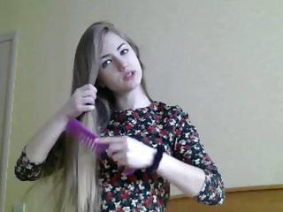 Super sexy Blondine mit langen haaren